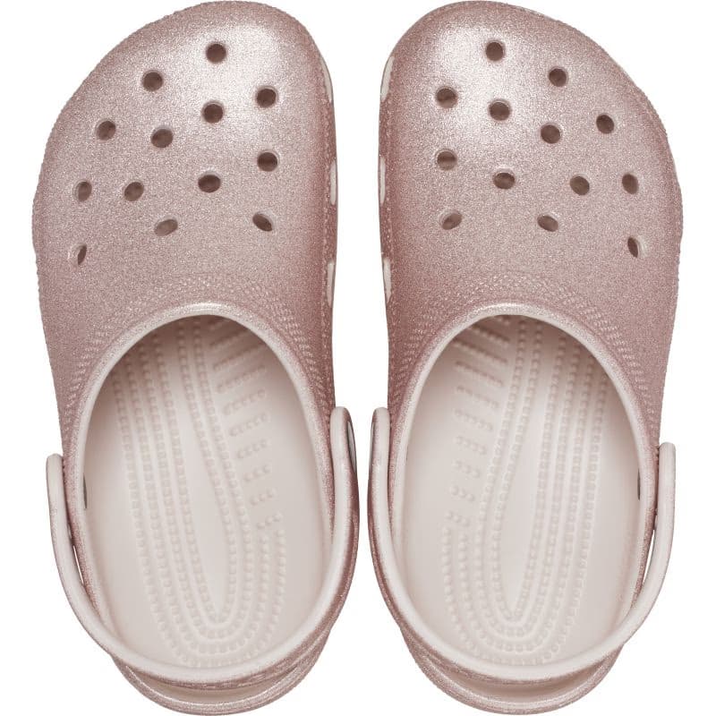Dievčenské kroksy (rekreačná obuv) CROCS Classic Glitter Clog K quartz glitter 3