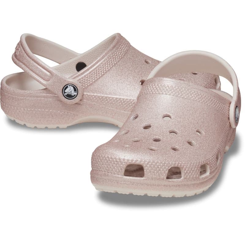 Dievčenské kroksy (rekreačná obuv) CROCS Classic Glitter Clog K quartz glitter 4