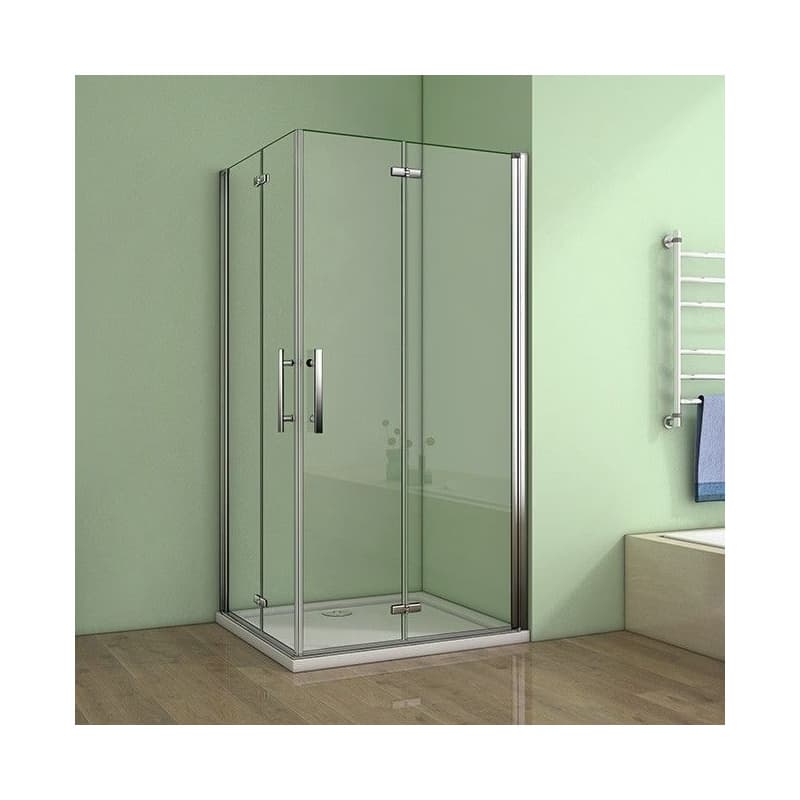 H K - Obdĺžnikový sprchovací kút MELODY R128, 120x80 cm sa zalamovacím dverami vrátane sprchovej vaničky z liateho mramoru SE-MELODYR128 / SE-ROCKY-12080