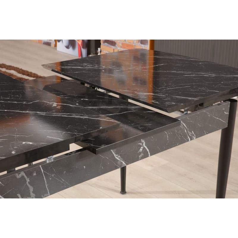 Extendable Dining Table Trend Bendır - Black, White 3