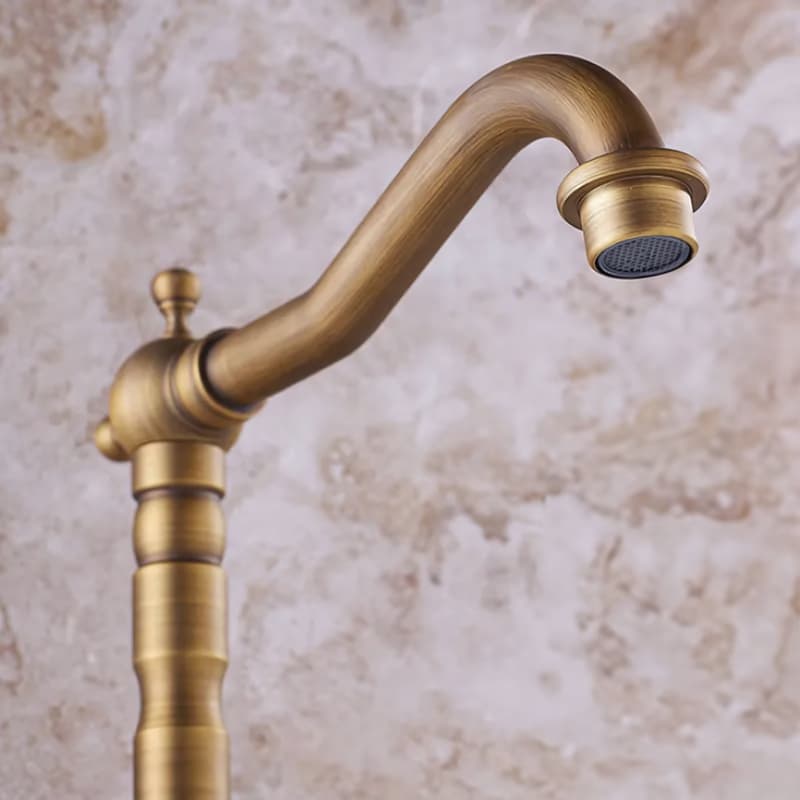 REA - Kuchynská Umývadlová batéria Rustico antique gold REA-B5521 2