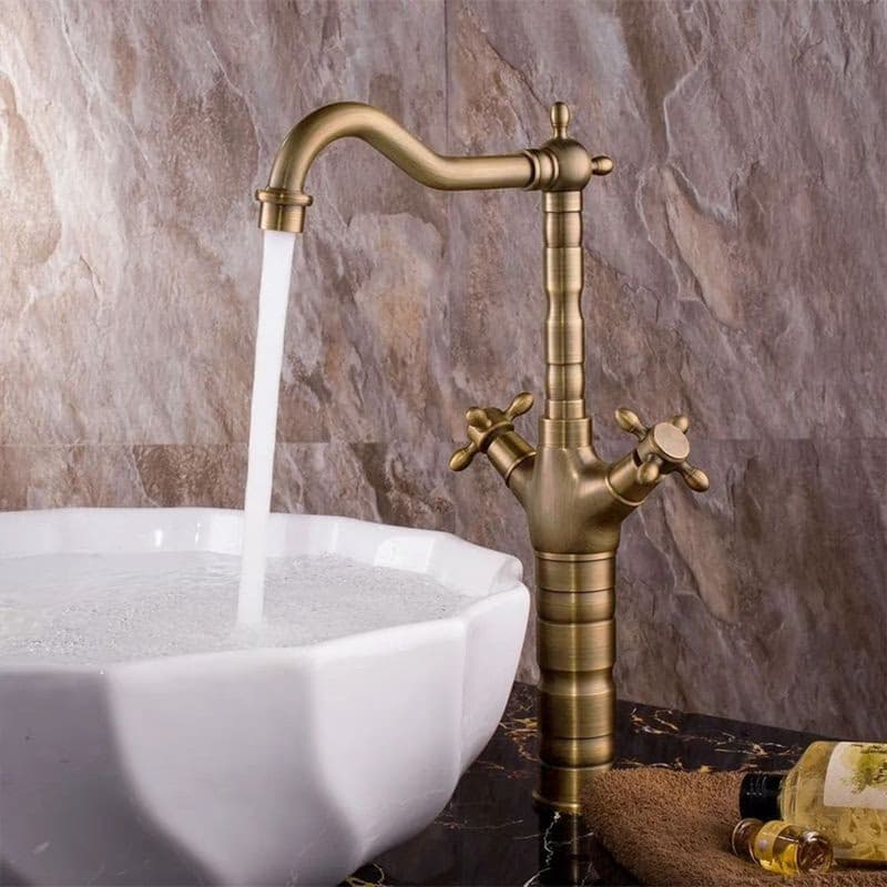 REA - Kuchynská Umývadlová batéria Rustico antique gold REA-B5521 4