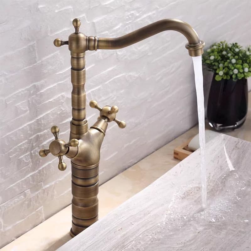 REA - Kuchynská Umývadlová batéria Rustico antique gold REA-B5521 6