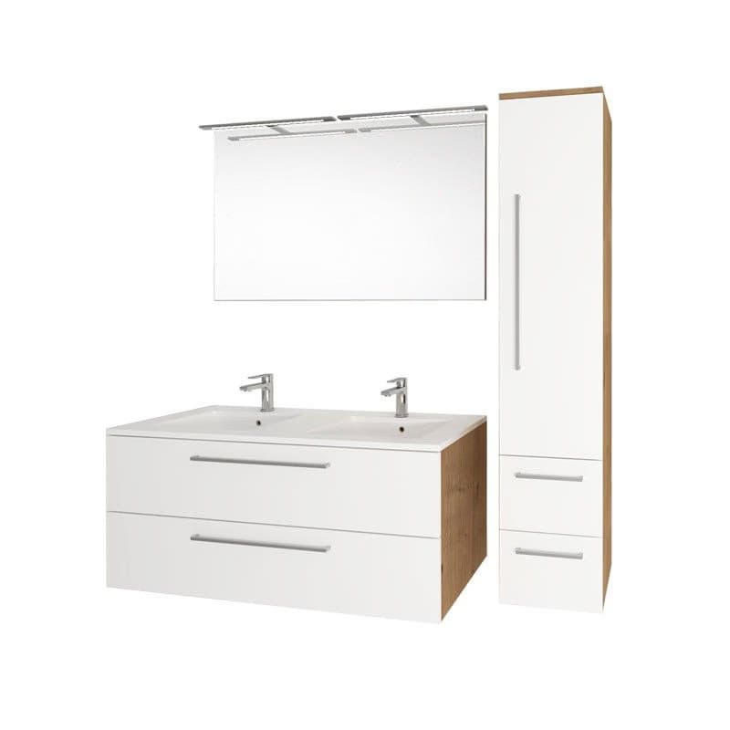 Mereo Bino, kúpeľňová skrinka s keramickým umývadlom 121 cm, biela CN663 2