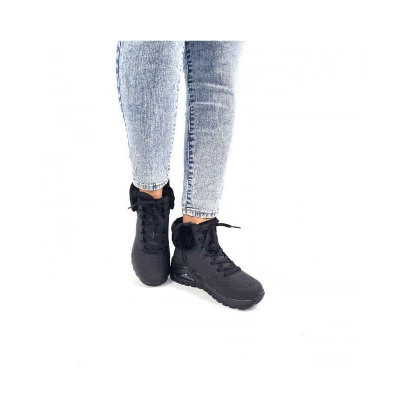 Dámske členkové zimné topánky SKECHERS Uno Rugged Fall Air W black 6