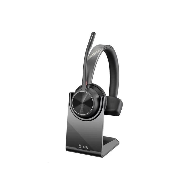 Poly Voyager 4310 bezdrôtová náhlavná súprava, BT700 USB-A adaptér, mono, nabíjací stojan 4