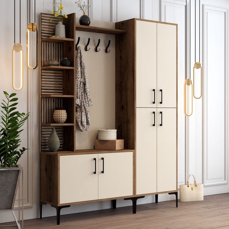 Predsieňová stena Viyana DA - Walnut, Cream 4