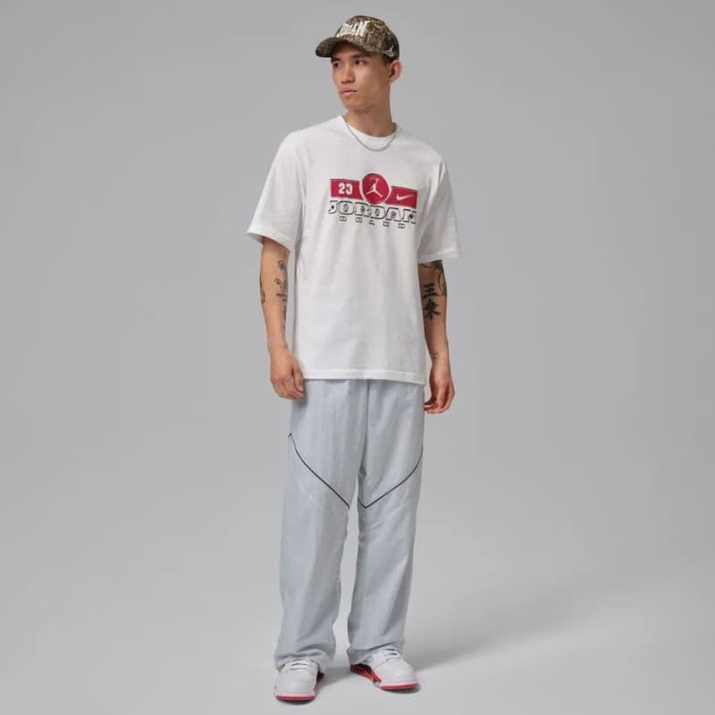 Pánske tričko s krátkym rukávom NIKE M JORDAN BRK STEEL GFX SS CREW-White 4