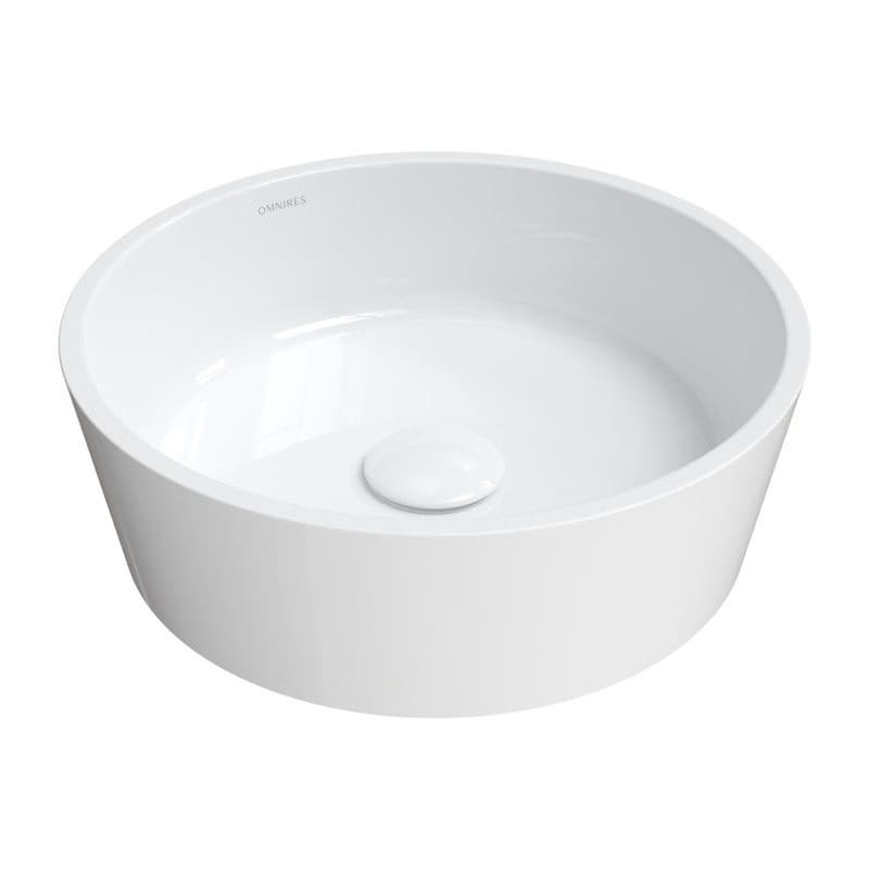 OMNIRES - BARI M+ umývadlo na dosku, o38 cm biela lesk /BP/ BARIUNBP 1