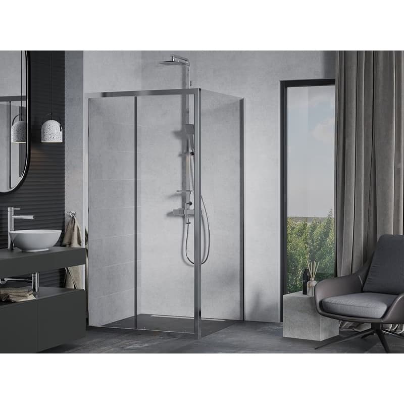 MEXEN/S - APIA sprchovací kút 90x90, transparent, chróm 840-090-090-01-00 2