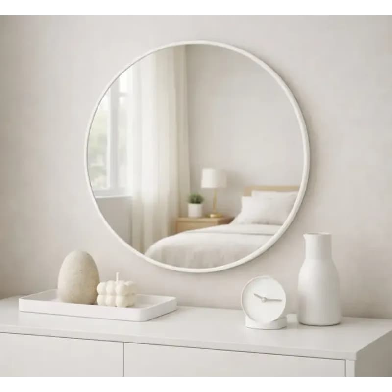 Okrúhle dekoratívne zrkadlo FI80 WHITE 1