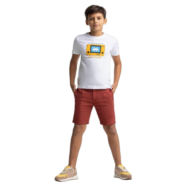 Chlapčenské tričko s krátkym rukávom VOLCANO T-OUTSIDE JUNIOR 100 WHITE 2