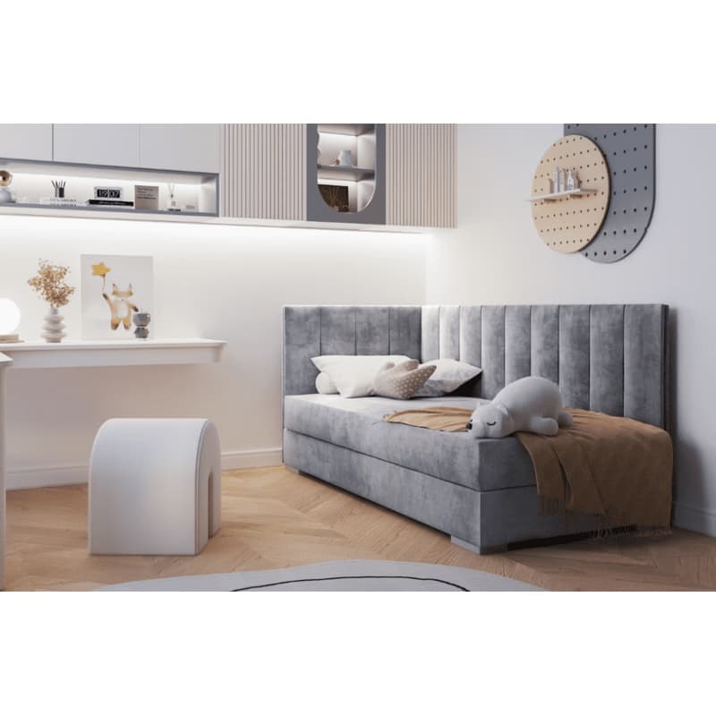 ArtBed Detská posteľ COIMBRA III | sivá 90 x 200 cm Prevedenie: pravé 2