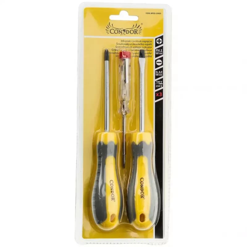 Skrutkovače SL 6,0x150 mm, PH 2x100 mm, skúšačka 140 mm, 3 ks, Drel