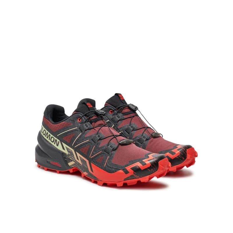 Pánska bežecká trailová obuv SALOMON Speedcross 6 M rum raisin cherry tomato cognac 3
