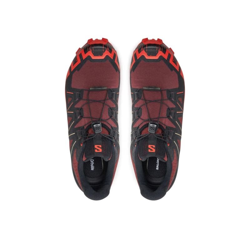 Pánska bežecká trailová obuv SALOMON Speedcross 6 M rum raisin cherry tomato cognac 4