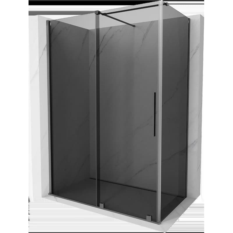 MEXEN/S - Velár sprchovací kút, posuvné dvere 140 x 85, grafit, grafit metal 871-140-085-41-95