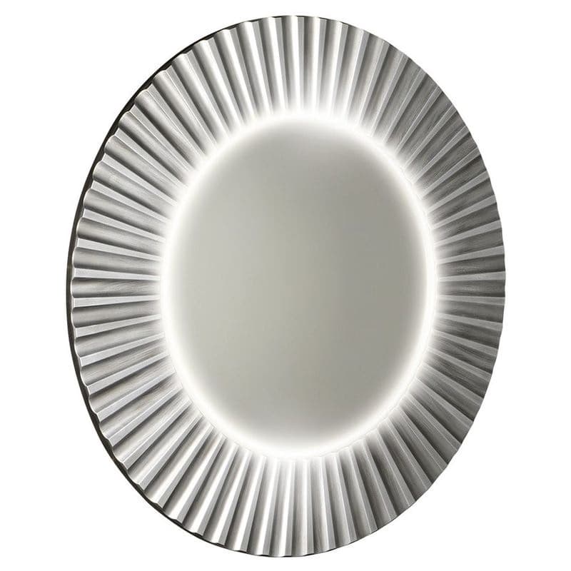 SAPHO - PRIDE STRIP guľaté zrkadlo s LED osvetlením v ráme, priemer 75cm, strieborná PD752