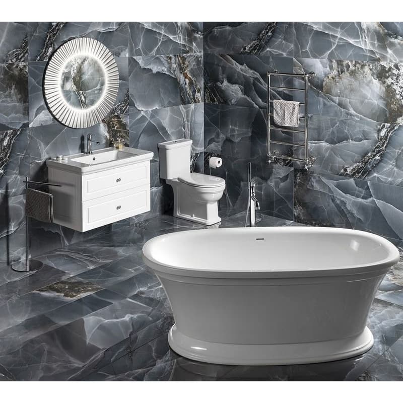 SAPHO - PRIDE STRIP guľaté zrkadlo s LED osvetlením v ráme, priemer 75cm, strieborná PD752 3