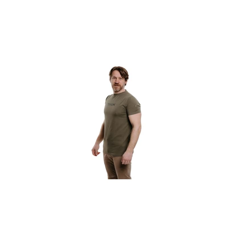 Pánske turistické tričko s krátkym rukávom EVERETT T-REK olive