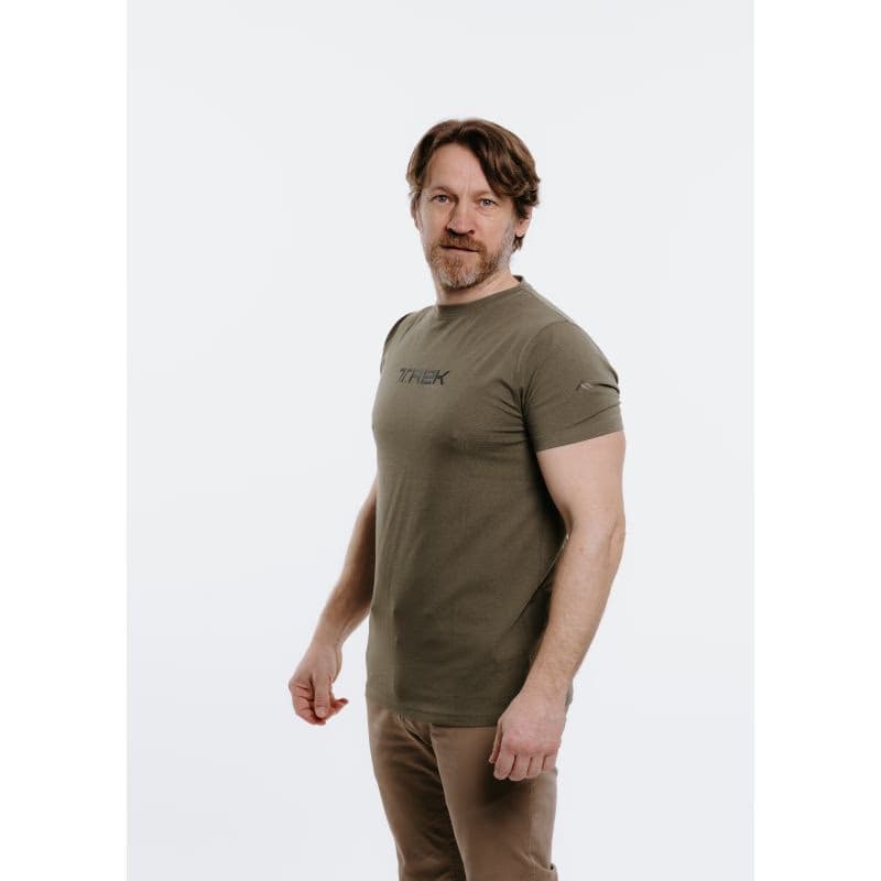 Pánske turistické tričko s krátkym rukávom EVERETT T-REK olive 2