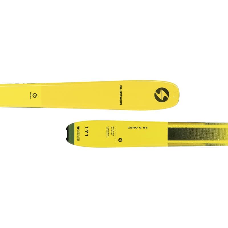 Skialp lyže (bez viazania) BLIZZARD Zero G 085, yellow, flat 2