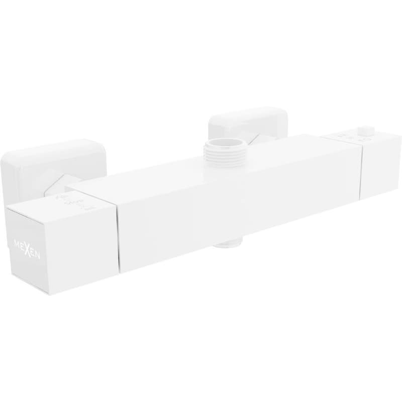 MEXEN - CUBE termostatická sprchová batéria 3/4 "+ 1/2", biela 77250-20 1