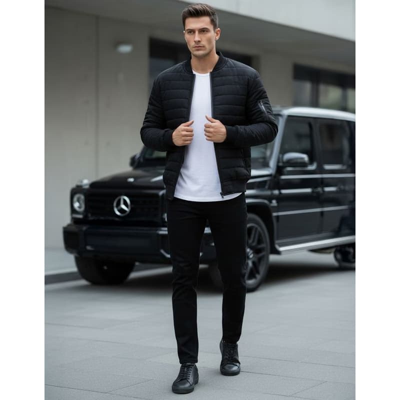 Čierna bomber bunda (tx2213) 2
