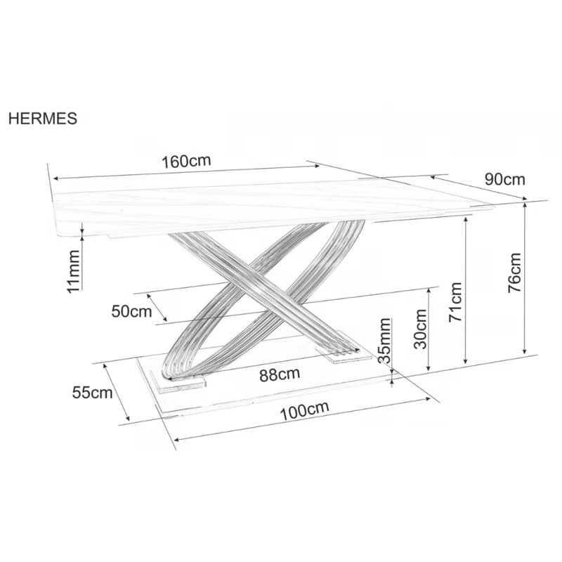 Jedálenský stôl HERMES Signal 6