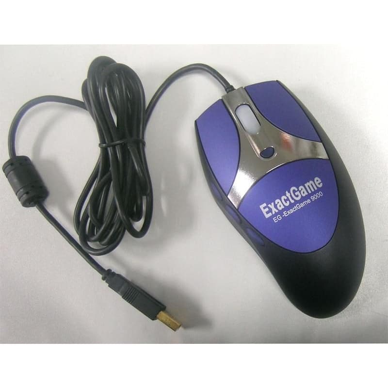 EXACTGAME EG-ExactGame9000/Herná/Laserová/Pre pravákov/2 000 DPI/Drôtová USB/Čierna-modrá 1