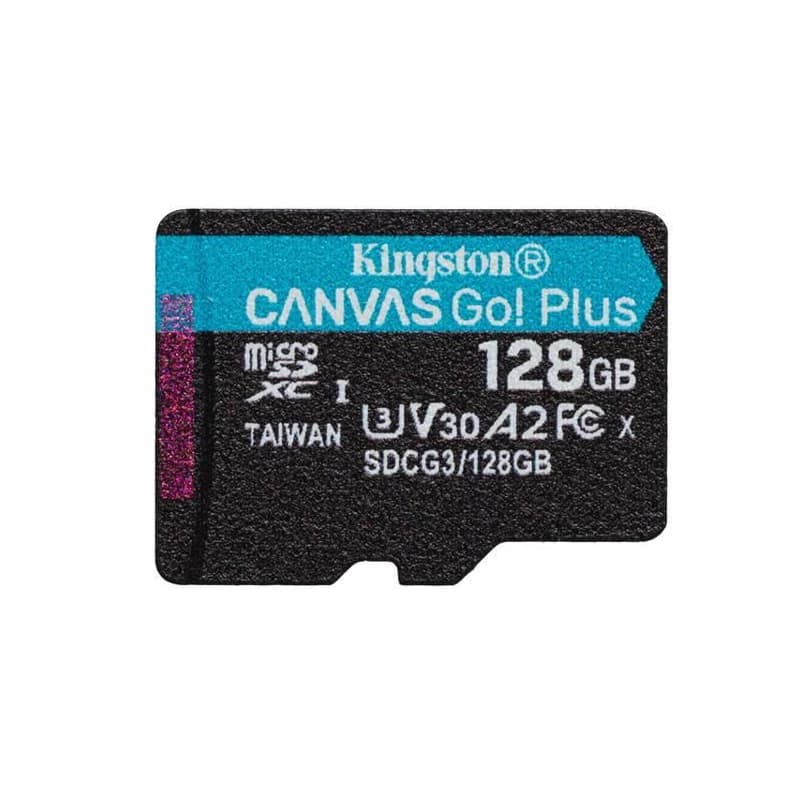 KINGSTON 128GB microSDXC Canvas Go Plus Gen4 200MB/s A2 U3 V30 Card bez adaptéra