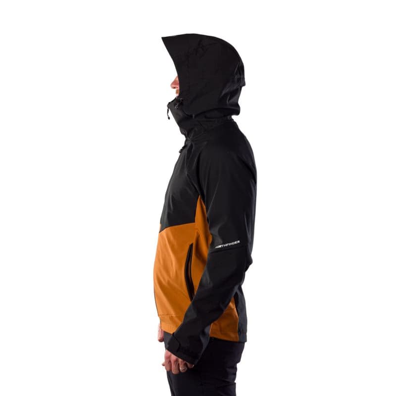 Pánska turistická bunda s kapucňou NORTHFINDER CLIFTON 519cinnamonblack 4