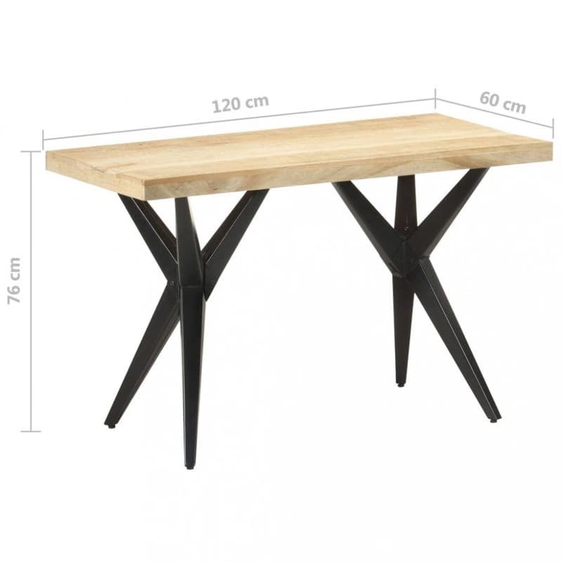 Jedálenský stôl masívne drevo / oceľ Dekorhome 3