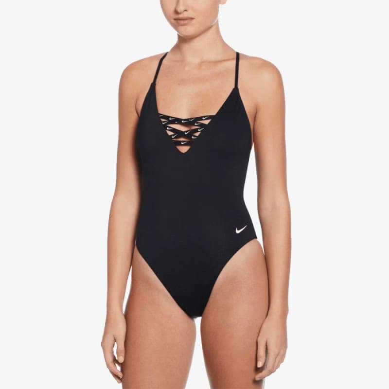 Dámske plavecké jednodielne plavky NIKE SWIM SNEAKERKINI 2.0 BLACK-BLACK 2