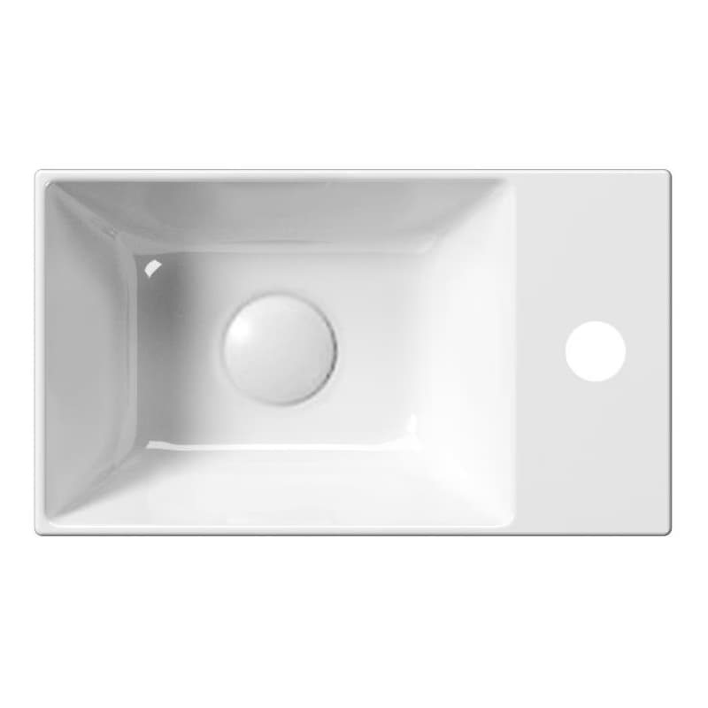 GSI - KUBE X keramické umývadlo 40x23cm, pravé/ľavé, biela ExtraGlaze 9484111 2