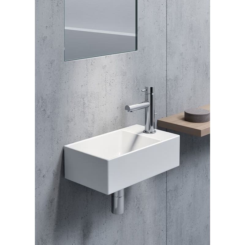 GSI - KUBE X keramické umývadlo 40x23cm, pravé/ľavé, biela ExtraGlaze 9484111 3