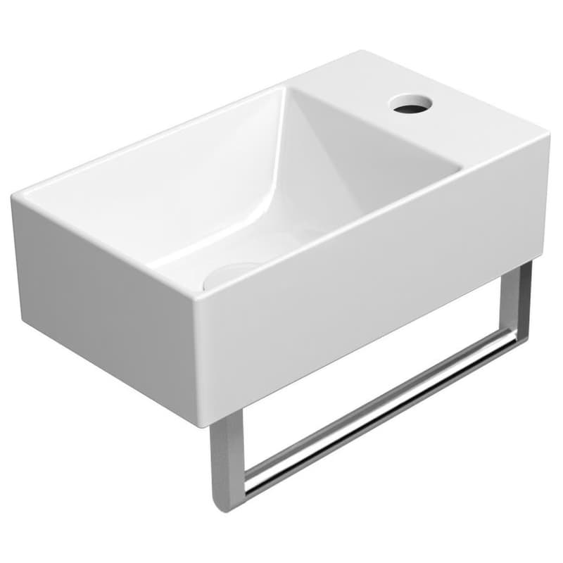GSI - KUBE X keramické umývadlo 40x23cm, pravé/ľavé, biela ExtraGlaze 9484111 4