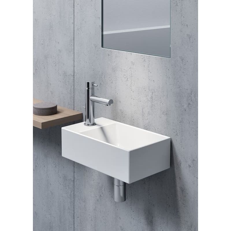 GSI - KUBE X keramické umývadlo 40x23cm, pravé/ľavé, biela ExtraGlaze 9484111 5