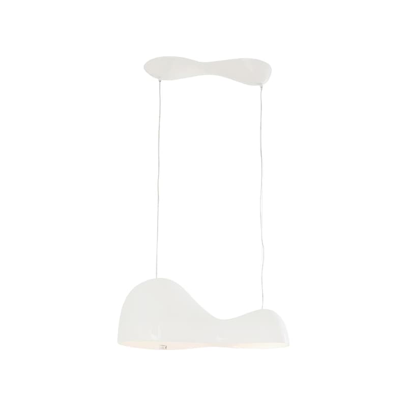 Závesná lampa Cloud Beam Double biela 100 cm