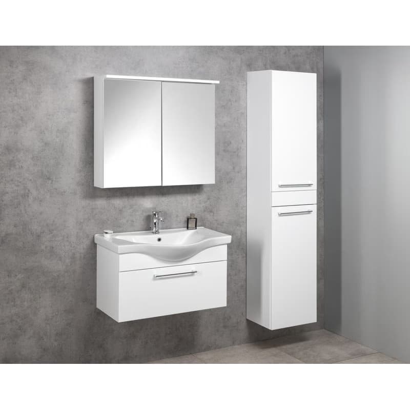 AQUALINE - KAWA STRIP Galérka s LED osvetlením 80x70x22cm, biela WGL80S 5