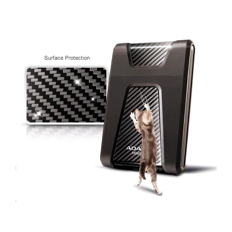 ADATA Externý HDD 4TB 2,5" USB 3.1 DashDrive Durable HD650, čierny (gumový, nárazu odolný) 4