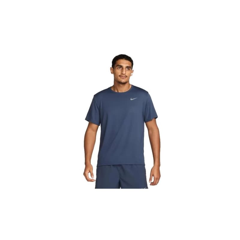 Pánske bežecké tričko s krátkym rukávom NIKE M NK DF UV MILER SS THUNDER BLUE REFLECTIVE SILV