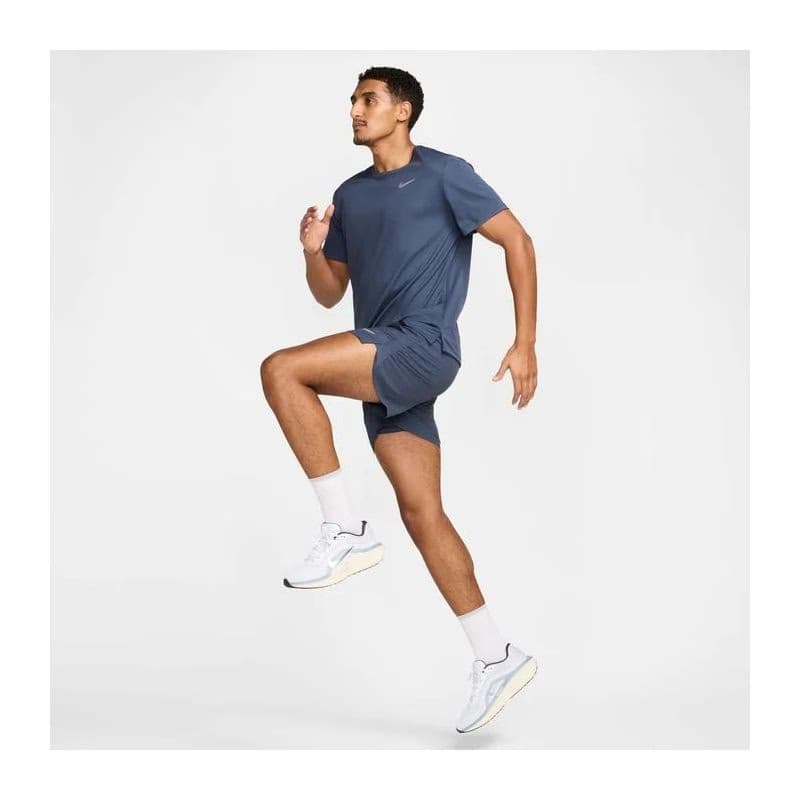 Pánske bežecké tričko s krátkym rukávom NIKE M NK DF UV MILER SS THUNDER BLUE REFLECTIVE SILV 4