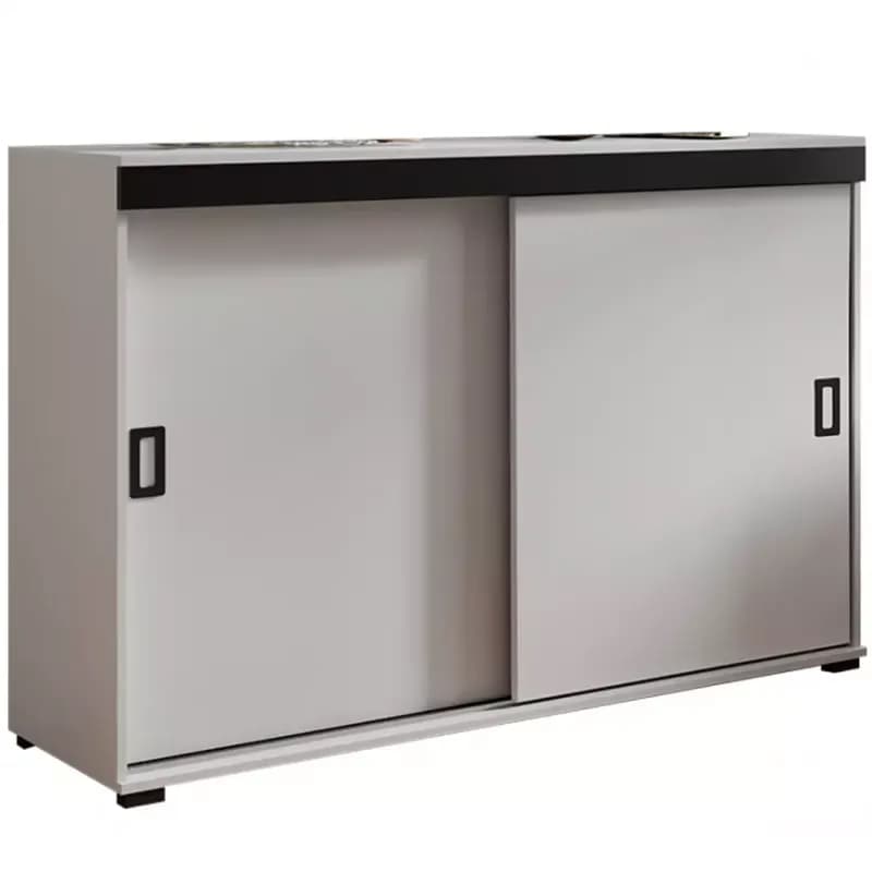 Komoda Retro 120 Biely + Čierna Rukoväte