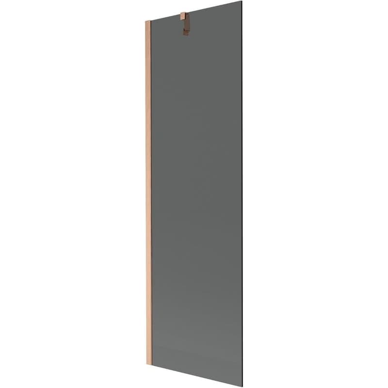 MEXEN/S - Next vaňová zástena FIX 60 x 150, grafit, meď kartáčovaná 895-060-000-00-40-65