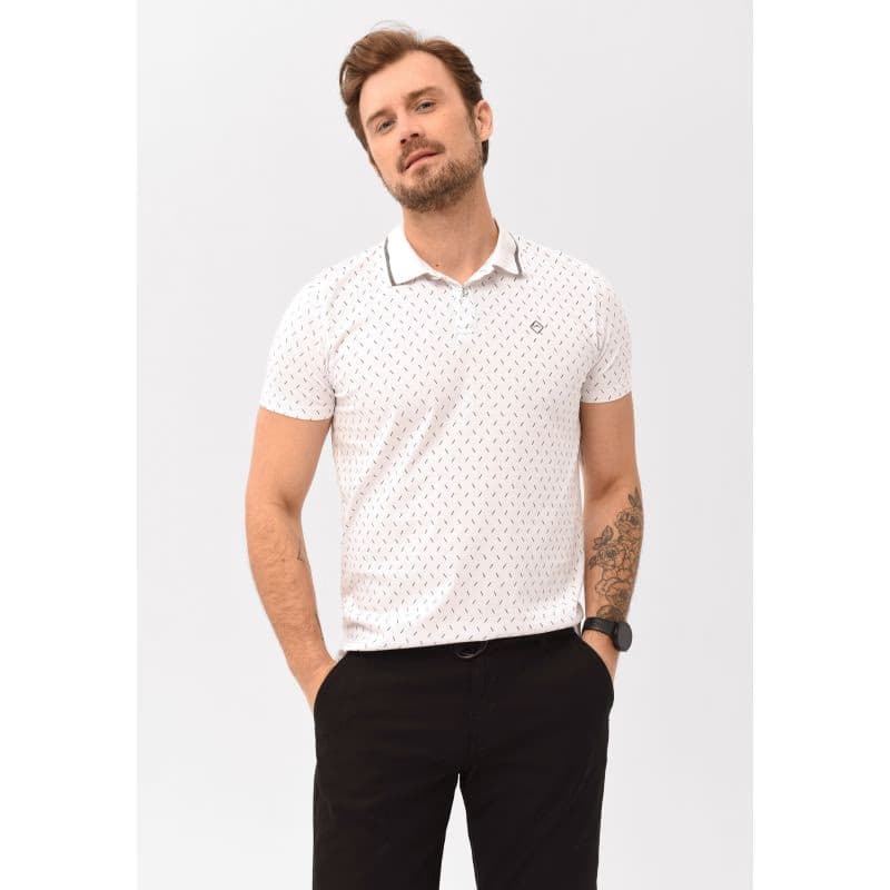 Pánske polo tričko s krátkym rukávom VOLCANO CARO-100-WHITE 2