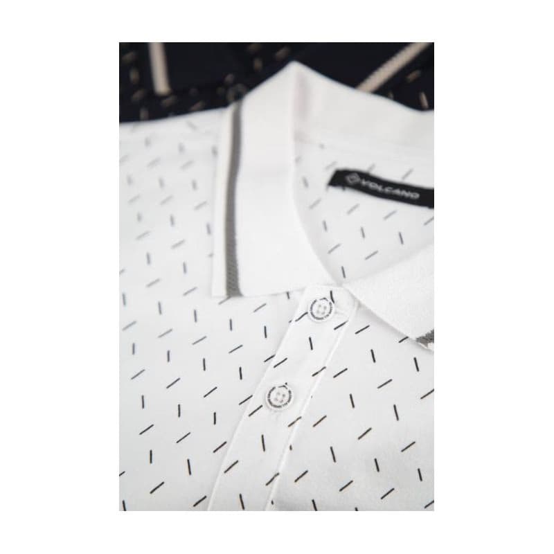 Pánske polo tričko s krátkym rukávom VOLCANO CARO-100-WHITE 5