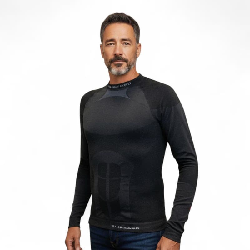 Pánske termo tričko s dlhým rukávom BLIZZARD Essential mens long sleeve, anthracite 2