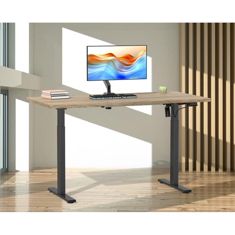 Výškovo nastaviteľný stôl E-Lona 160x80, dub sonoma