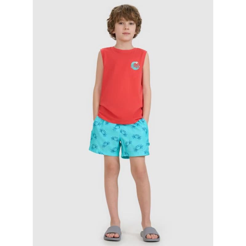 Chlapčenské plavky 4F JUNIOR BOARD SHORTS M121-47A-MINT ALLOVER 2